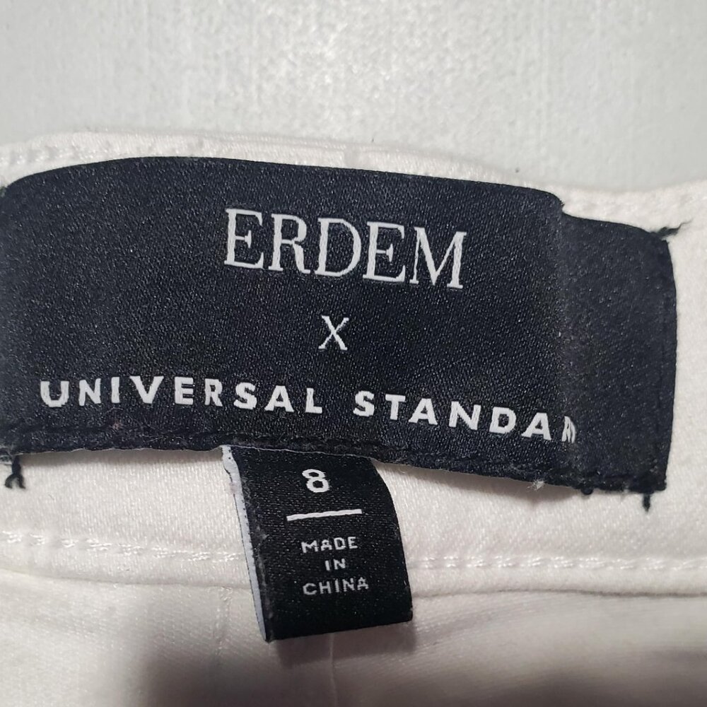 Erdem x Universal Standard Hana White Patchwork Jeans Size‎ 8 - Picture 6 of 16
